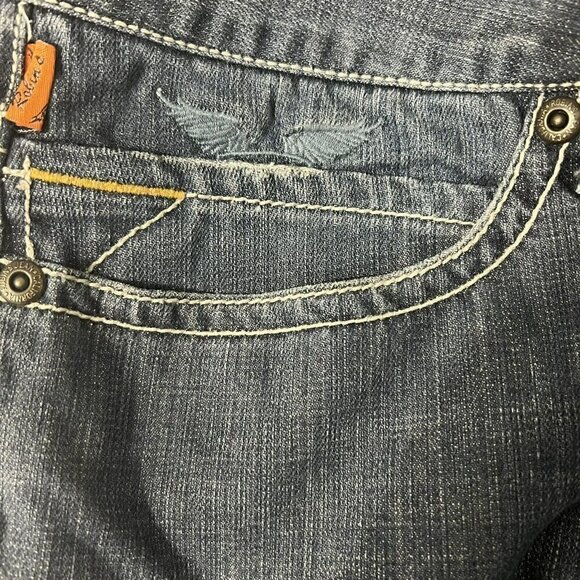 Robin's Jeans Long Flap Studded Blue Size 42 x 34 D5095 - Picture 11 of 14